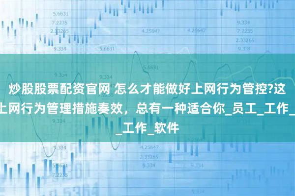 炒股股票配资官网 怎么才能做好上网行为管控?这5个上网行为管理措施奏效，总有一种适合你_员工_工作_软件